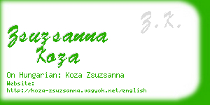 zsuzsanna koza business card